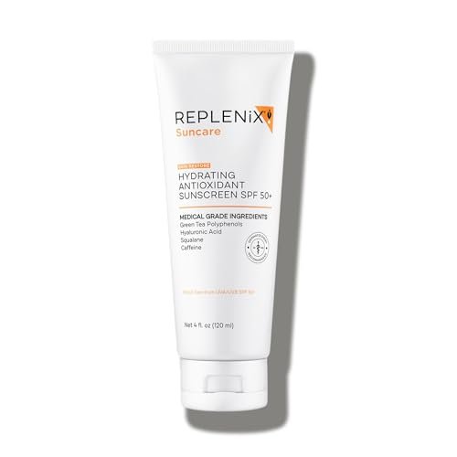 Replenix Antioxidant Hydrating Sunscreen SPF 50+ - Medical Grade Zinc Oxide Sun Protection, UVA/UVB Broad Spectrum, Safe for Sensitive Skin, 4 oz Avelisse
