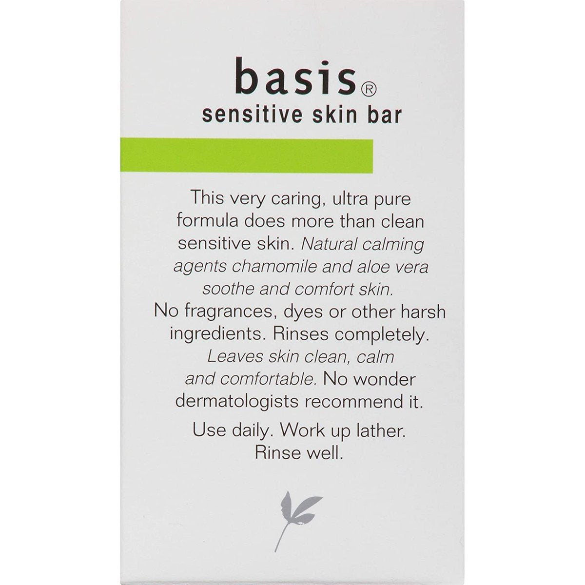 Basis Sensitive Skin Cleansing Bar – Gentle Hypoallergenic Soap for Sensitive Skin (4 oz, Pack of 6) Avelisse