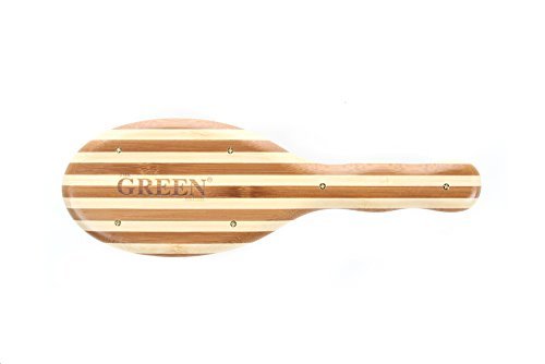 Bass Brushes The Green Brush - Bamboo Pin & Handle Hair Brush (X-Large, Assorted Colors) Avelisse