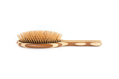 Bass Brushes The Green Brush - Bamboo Pin & Handle Hair Brush (X-Large, Assorted Colors) Avelisse