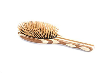 Bass Brushes The Green Brush - Bamboo Pin & Handle Hair Brush (X-Large, Assorted Colors) Avelisse