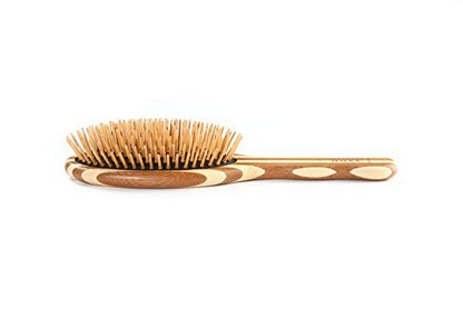 Bass Brushes The Green Brush - Bamboo Pin & Handle Hair Brush (X-Large, Assorted Colors) Avelisse