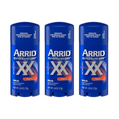 Arrid XX Antiperspirant Deodorant Solid Regular, 2.6 oz (Pack of 3) Avelisse