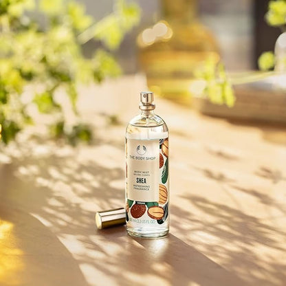 The Body Shop Shea Body Mist - Refreshing & Cooling Sweet Nutty Scent - Vegan - 3.3 oz Avelisse