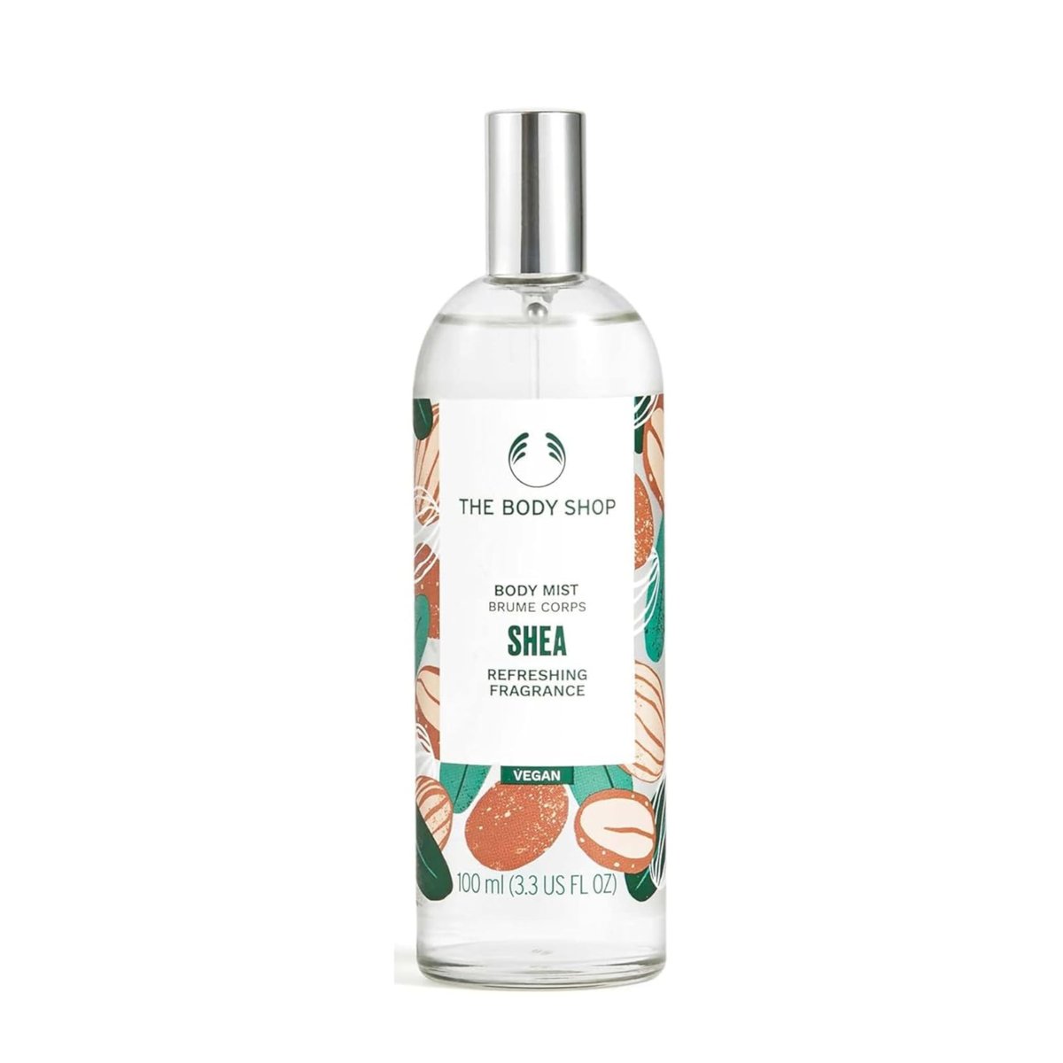 The Body Shop Shea Body Mist - Refreshing & Cooling Sweet Nutty Scent - Vegan - 3.3 oz Avelisse