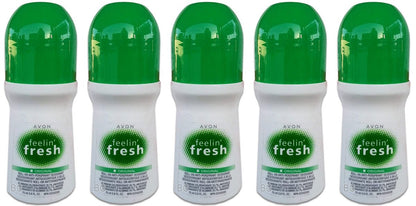 AVON Feelin Fresh Original Roll-On Antiperspirant Deodorant for Women & Men — Alcohol-Free, Paraben-Free Formula — Fresh Scent, Quick-Dry Underarm Odor Protection — 5 Pack Avelisse