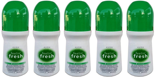 AVON Feelin Fresh Original Roll-On Antiperspirant Deodorant for Women & Men — Alcohol-Free, Paraben-Free Formula — Fresh Scent, Quick-Dry Underarm Odor Protection — 5 Pack Avelisse