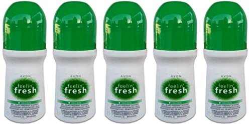 AVON Feelin Fresh Original Roll-On Antiperspirant Deodorant for Women & Men — Alcohol-Free, Paraben-Free Formula — Fresh Scent, Quick-Dry Underarm Odor Protection — 5 Pack Avelisse