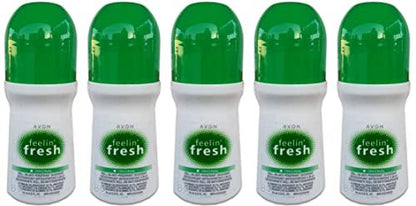 AVON Feelin Fresh Original Roll-On Antiperspirant Deodorant for Women & Men — Alcohol-Free, Paraben-Free Formula — Fresh Scent, Quick-Dry Underarm Odor Protection — 5 Pack Avelisse