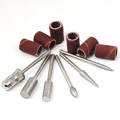 ZXUY 6-Piece Nail Drill Bits Set - 3/32" Shank Stainless Steel Bits for Acrylic, Gel, and Natural Nails - görsel 11