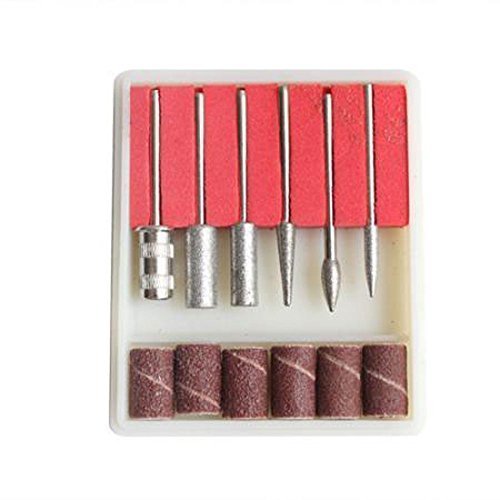 ZXUY 6-Piece Nail Drill Bits Set - 3/32" Shank Stainless Steel Bits for Acrylic, Gel, and Natural Nails - görsel 10