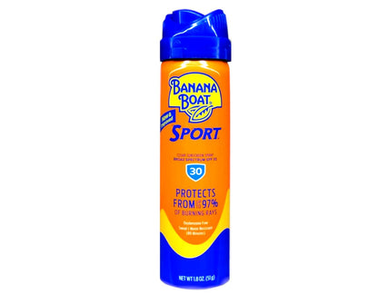 Banana Boat Sport Sunscreen Spray SPF 30 - UltraMist CoolZone (Travel Size, 2-Pack) 1.8 oz Each