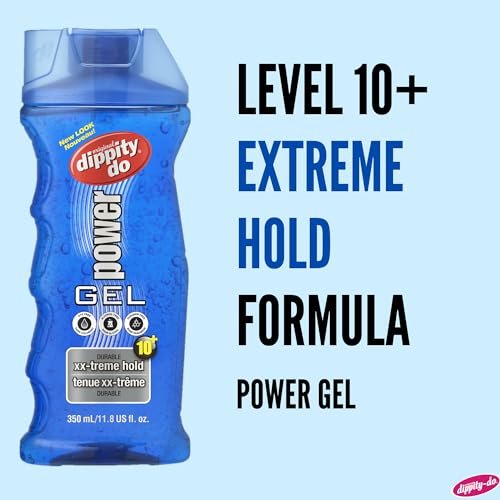 Dippity Do Power XX-treme Hold Durable Hair Gel - Level 10 Strength, Non-Greasy, High Shine, 11.8 oz Avelisse