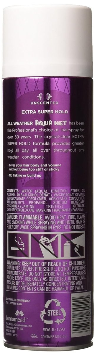 Aqua Net Extra Super Hold Professional Hair Spray Unscented - 11 oz Avelisse