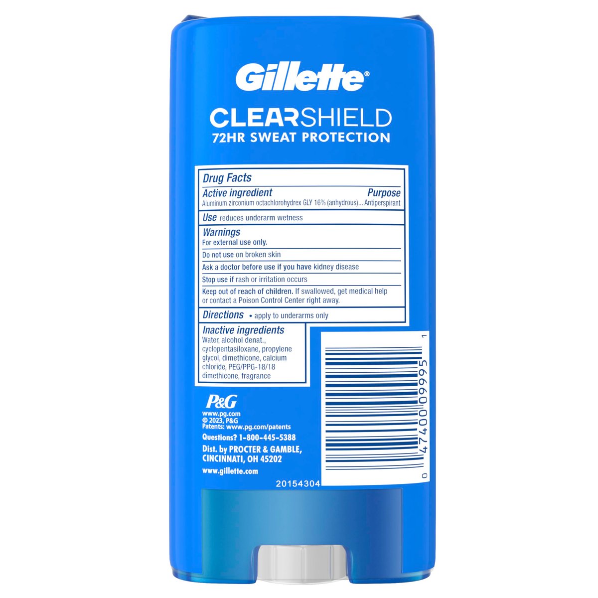 Gillette Antiperspirant and Deodorant for Men, Cool Wave Scent, 3.8 oz Twin Pack – 72hr Sweat & Odor Protection, Clear Gel, Anti-White Marks - görsel 13