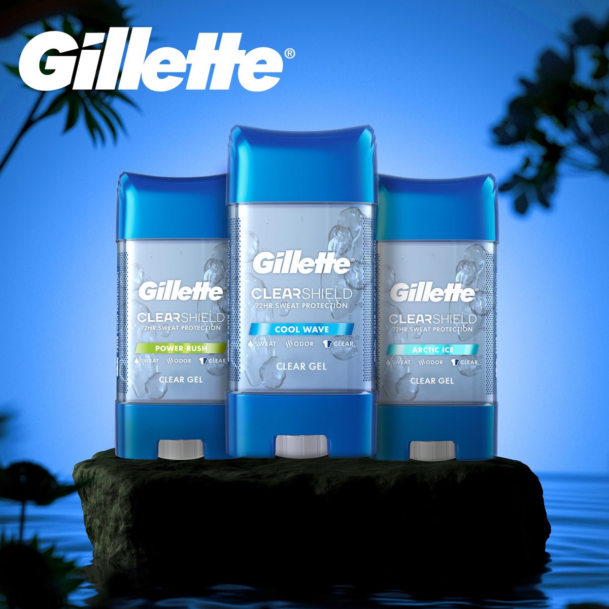 Gillette Antiperspirant and Deodorant for Men, Cool Wave Scent, 3.8 oz Twin Pack – 72hr Sweat & Odor Protection, Clear Gel, Anti-White Marks - görsel 11