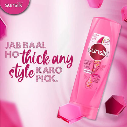 Sunsilk Lusciously Thick and Long Conditioner (180ml) - Volumizing & Strengthening Formula
