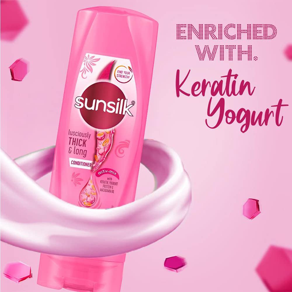 Sunsilk Lusciously Thick and Long Conditioner (180ml) - Volumizing & Strengthening Formula - görsel 5