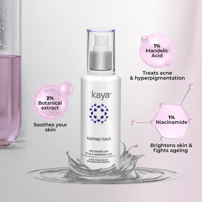 Kaya Skin Clinic Acne Free Purifying Toner - 100ml | Oil-Free Astringent for Acne-Prone Skin