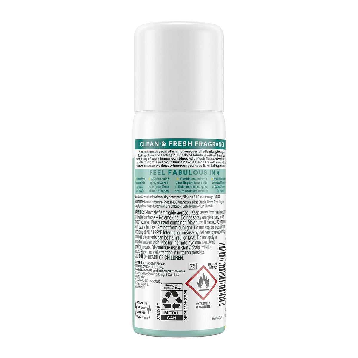 Batiste Dry Shampoo Original 1.06 oz (Pack of 2) - Instant Refresh & Volume Avelisse