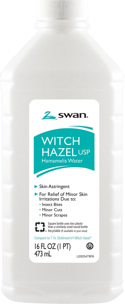 Swan Witch Hazel, 16 Ounce - Natural Astringent for Skin Care - görsel 1