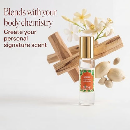 Nemat International Amber Perfume Oil Roll-On – Long Lasting Alcohol Free Amber Oil Perfume for Women and Men, Essential Oil Based Fragrance, Clean Vegan Body Oil Roll On, 10 ml / 0.33 fl Oz