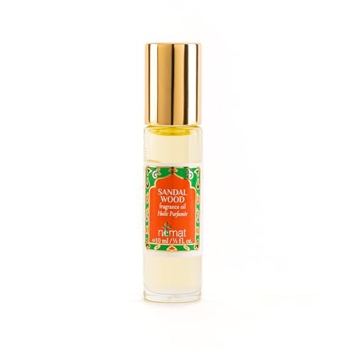 Sandalwood Perfume Oil Roll-On – Natural Sandal Wood Fragrance Oil Roller, Alcohol-Free Perfume for Women and Men by Nemat Fragrances, 10 ml / 0.33 fl Oz Avelisse