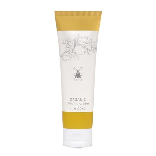 MÜHLE Organic Shaving Cream – Natural Shaving Cream with Argan Oil, BDIH Certified, 75mL (2.5 oz) – Vegan & Travel Friendly Avelisse