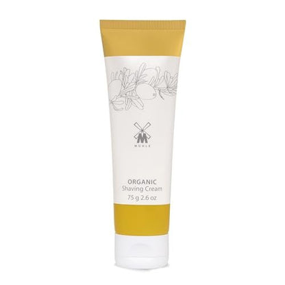 MÜHLE Organic Shaving Cream – Natural Shaving Cream with Argan Oil, BDIH Certified, 75mL (2.5 oz) – Vegan & Travel Friendly Avelisse