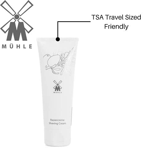 MÜHLE Organic Shaving Cream – Natural Shaving Cream with Argan Oil, BDIH Certified, 75mL (2.5 oz) – Vegan & Travel Friendly Avelisse