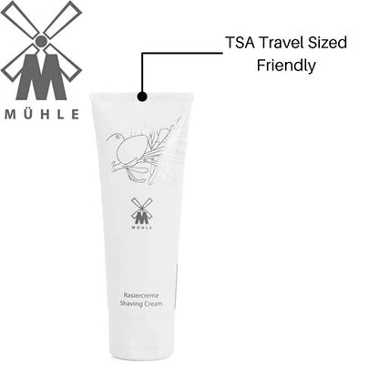 MÜHLE Organic Shaving Cream – Natural Shaving Cream with Argan Oil, BDIH Certified, 75mL (2.5 oz) – Vegan & Travel Friendly Avelisse