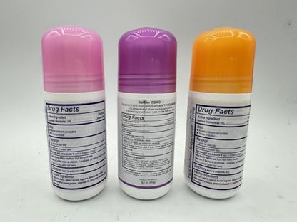 Obao Assorted Deodorant for Women - Pack of 3, Aluminum-Free, 2.28 oz Each