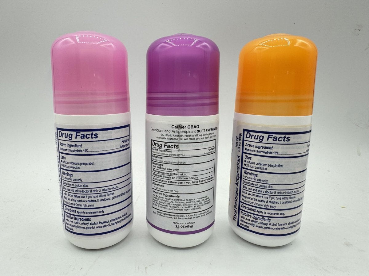 Obao Assorted Deodorant for Women - Pack of 3, Aluminum-Free, 2.28 oz Each - görsel 5