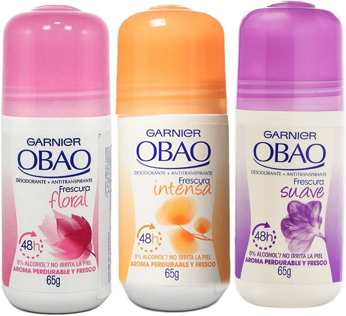 Obao Assorted Deodorant for Women - Pack of 3, Aluminum-Free, 2.28 oz Each - görsel 1