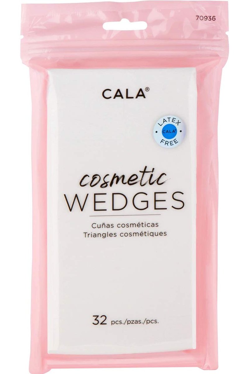 CALA Cosmetic Wedges Makeup Sponges, Soft Triangle Applicators for Liquid & Cream Foundation, 32 Count - görsel 1