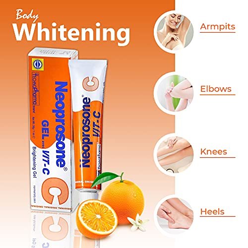 Neoprosone Vitamin C Gel with Alpha Arbutin – Brightening Gel Cream for Neck, Face, Body, Armpit, Hands – 1 fl oz Avelisse