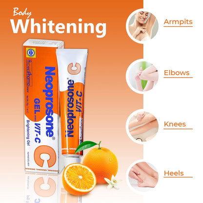 Neoprosone Vitamin C Gel with Alpha Arbutin – Brightening Gel Cream for Neck, Face, Body, Armpit, Hands – 1 fl oz Avelisse