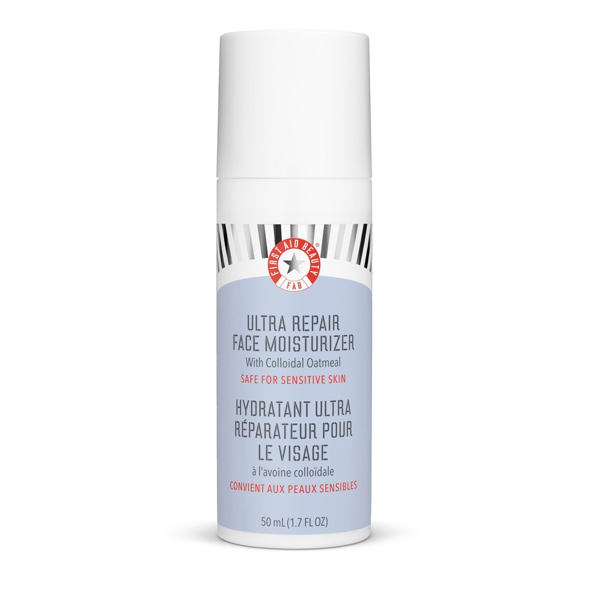 First Aid Beauty Ultra Repair Face Moisturizer - Soothing Colloidal Oatmeal, Ceramides & Shea Butter, Lightweight Non-Comedogenic Formula, 1.7 oz - görsel 1