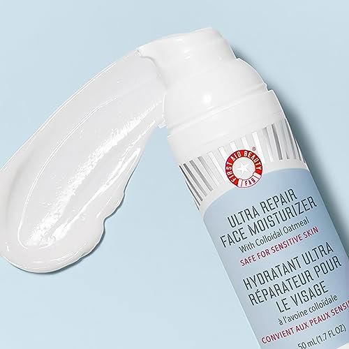 First Aid Beauty Ultra Repair Face Moisturizer - Soothing Colloidal Oatmeal, Ceramides & Shea Butter, Lightweight Non-Comedogenic Formula, 1.7 oz - görsel 6