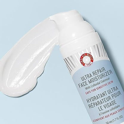 First Aid Beauty Ultra Repair Face Moisturizer - Soothing Colloidal Oatmeal, Ceramides & Shea Butter, Lightweight Non-Comedogenic Formula, 1.7 oz