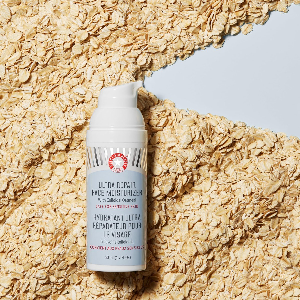 First Aid Beauty Ultra Repair Face Moisturizer - Soothing Colloidal Oatmeal, Ceramides & Shea Butter, Lightweight Non-Comedogenic Formula, 1.7 oz - görsel 9
