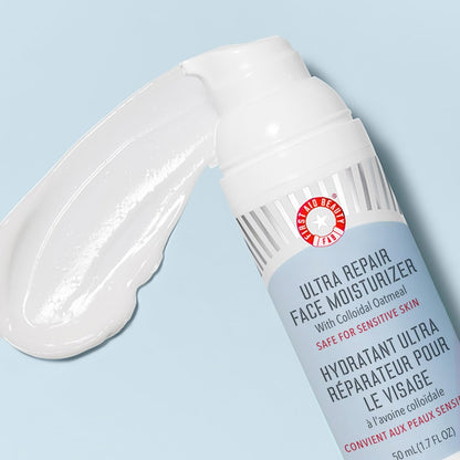 First Aid Beauty Ultra Repair Face Moisturizer - Soothing Colloidal Oatmeal, Ceramides & Shea Butter, Lightweight Non-Comedogenic Formula, 1.7 oz
