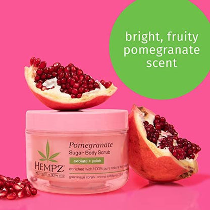 Hempz Supre Sugar Scrub Pomegranate - 7.3 oz Exfoliating Body Scrub
