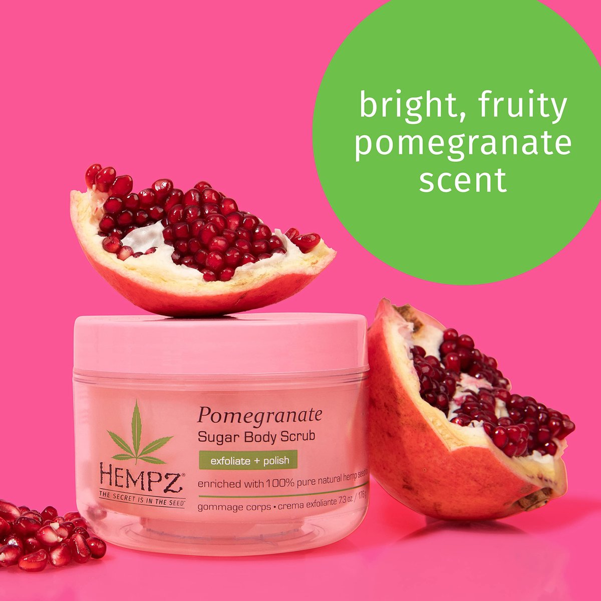 Hempz Supre Sugar Scrub Pomegranate - 7.3 oz Exfoliating Body Scrub - görsel 3