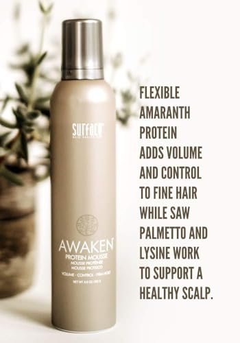 SURFACE Hair Awaken Mousse - Color Safe Volumizing Hair Mousse for Thickening, Firm Hold, Sulfate-Free, Paraben-Free, 8.8 oz Avelisse