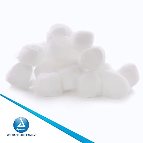 Dynarex Large Cotton Balls, Non-Sterile, Latex-Free, 1000 Count – Absorbent for Skin Cleansing, Makeup Removal, and Crafting Avelisse