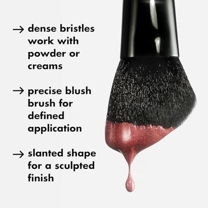 e.l.f. Angled Blush Brush - Face Makeup Brush for Sculpted Look - Taklon Bristles, Vegan & Cruelty-Free