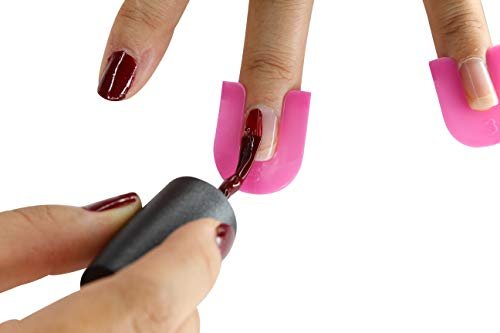 CreaNails Reusable Nail Polish Stencils for Adults - 26 Pieces, 10 Sizes, Spill-Proof Nail Guard & French Tip Strips Avelisse