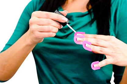 CreaNails Reusable Nail Polish Stencils for Adults - 26 Pieces, 10 Sizes, Spill-Proof Nail Guard & French Tip Strips Avelisse