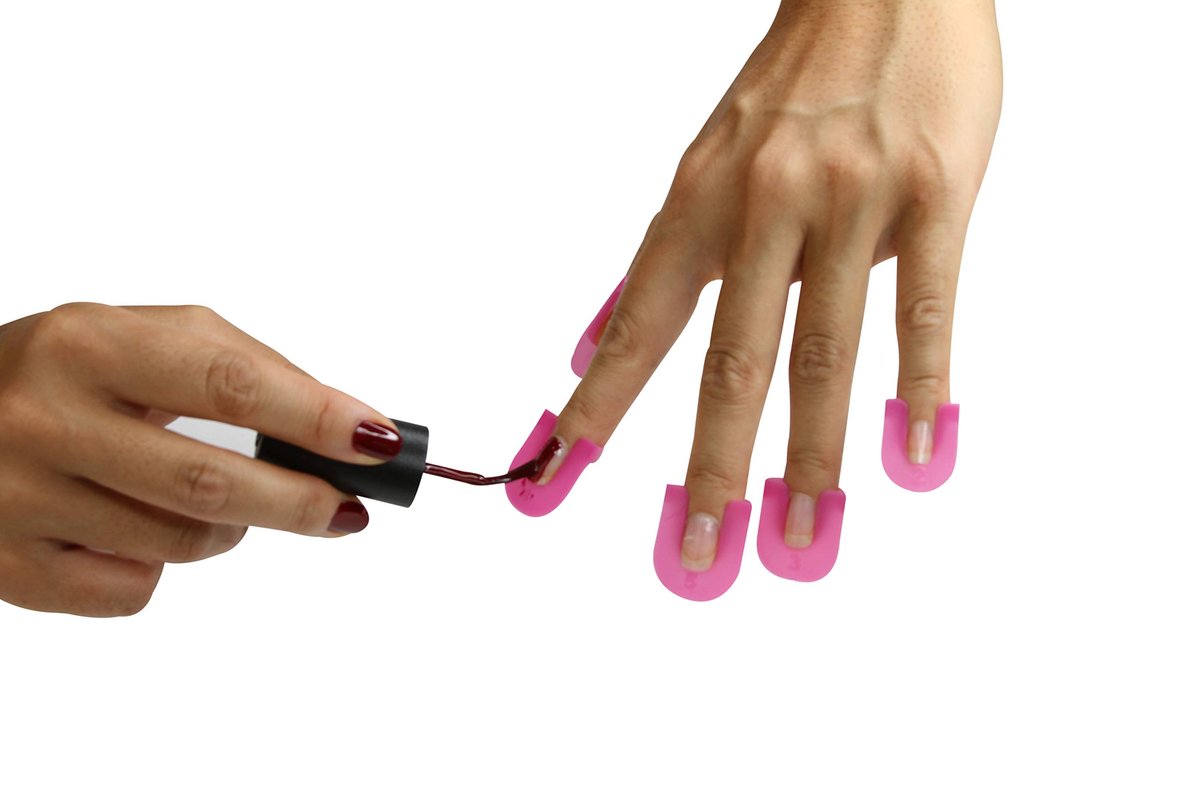 CreaNails Reusable Nail Polish Stencils for Adults - 26 Pieces, 10 Sizes, Spill-Proof Nail Guard & French Tip Strips Avelisse